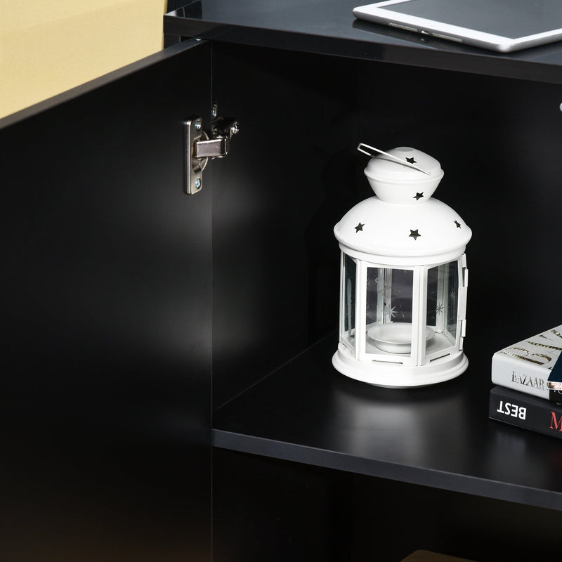 Black High Gloss Sideboard with 2 Drawers