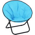 Folding Moon Chair for Easy Outdoor Seating with Padded Comfort Blue Homcom