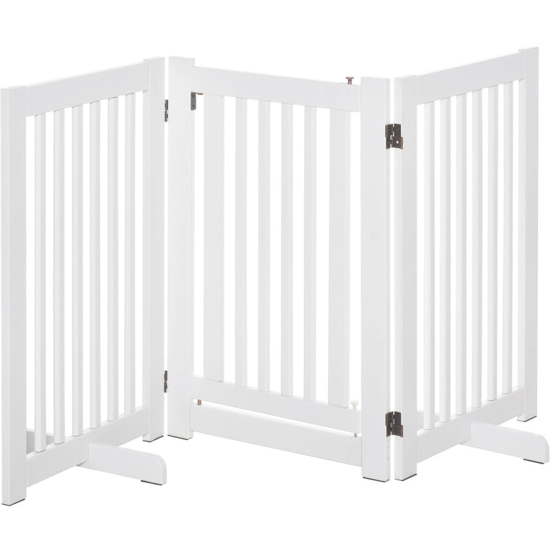No Screw Pet Gate, Wooden, Freestanding, 155 x 76cm, White