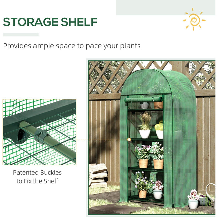 Portable Mini Greenhouse, 80x49x160cm, Green