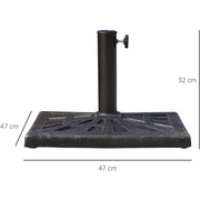 Square Parasol Base, 15kg, Bronze Outsunny