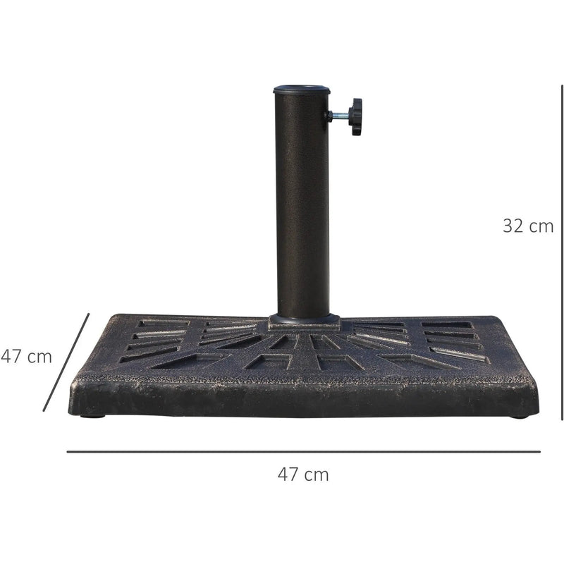 Square Parasol Base, 15kg, Bronze Outsunny