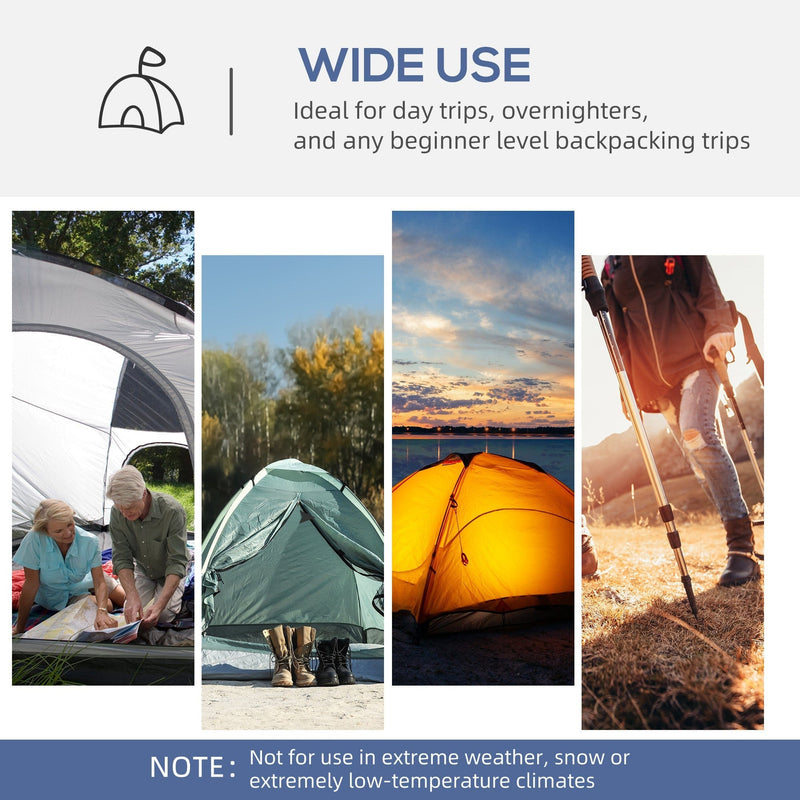 Dome Tent 6 Person, Easy Setup, Zipped Doors, Carry Bag