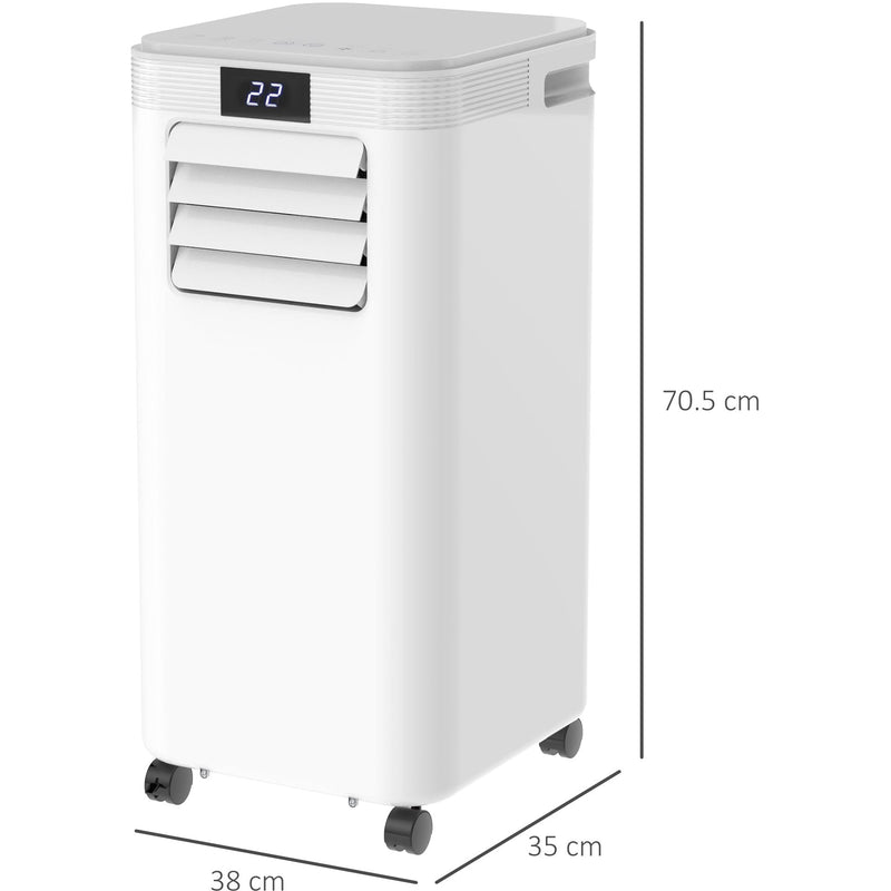 8000 BTU Portable AC w/ Remote, LED Display, Timer Homcom