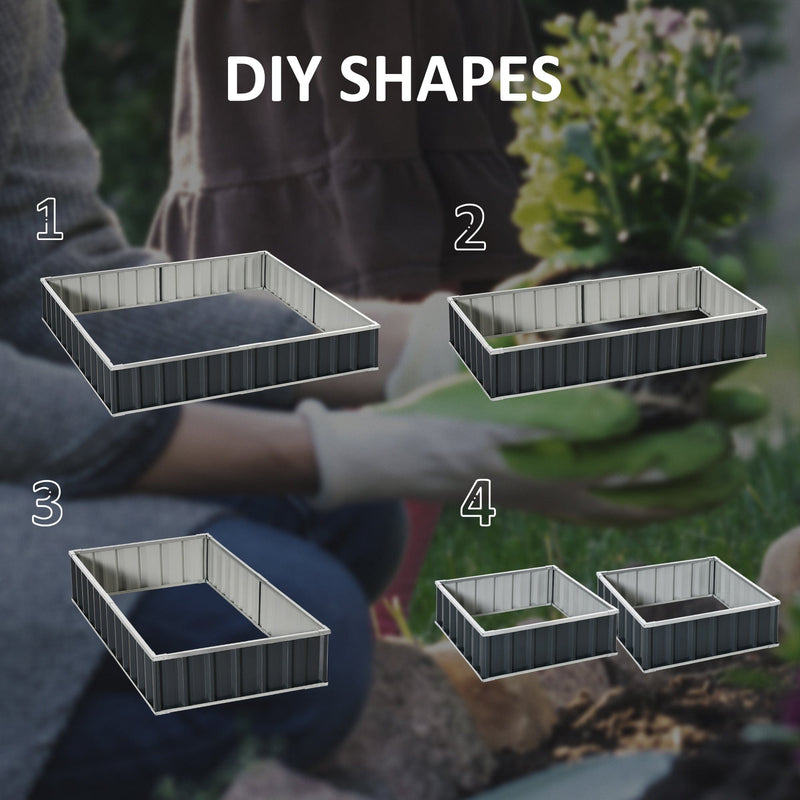 DIY Large Raised Metal Garden Beds, 258x90 cm