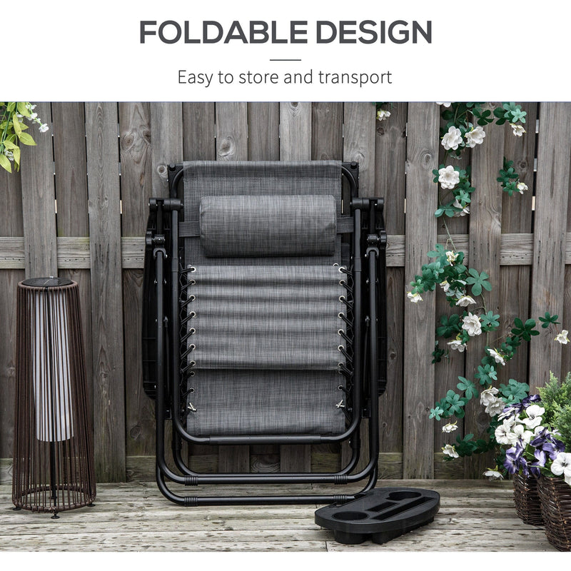 Zero Gravity Chair with Canopy - Grey