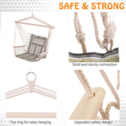 Outdoor Hanging Hammock Chair, Thick Rope, Multicoloured Outsunny