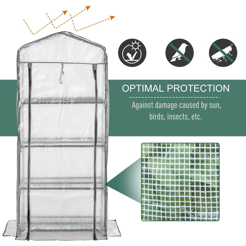 Mini Greenhouse - Plants & Veggies - 160x70x50 cm - White