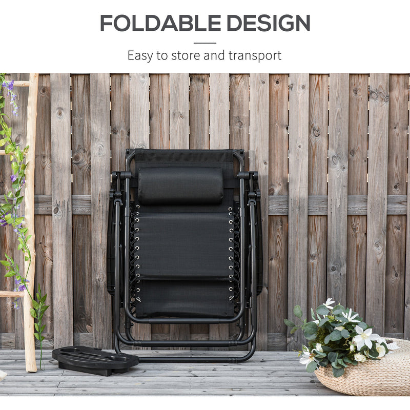 Folding Zero Gravity Chair, Cup Holder & Canopy Shade