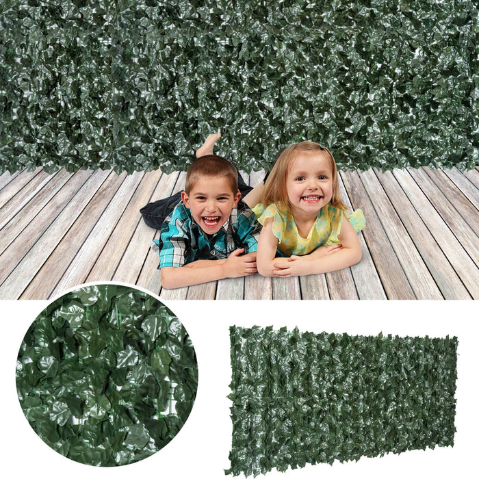 Artificial Leaf Screen Panel, 2.4x1m, Dark Green