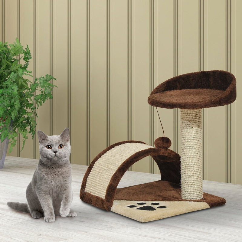 Cat Tree w/ Scratching Post, Activity Centre, Perch, Brown