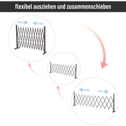 Outsunny Expanding Trellis Fence Freestanding Movable Fence Foldable Garden Screen Panel Aluminum, 300cm x 103.5 cm, Dark Brown Outsunny