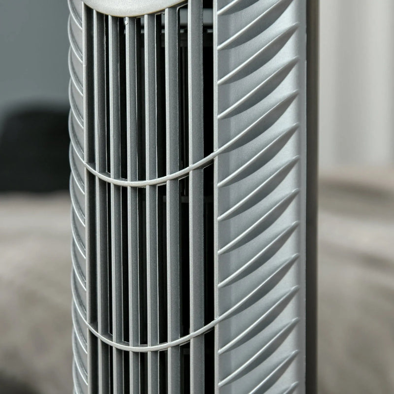 36" Tower Fan with Remote, 3 Speed, Oscillation, 7.5h Timer Homcom