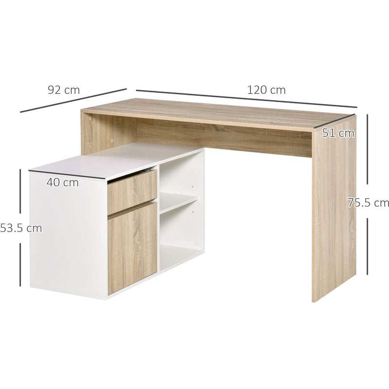 Modern Corner Desk with Storage