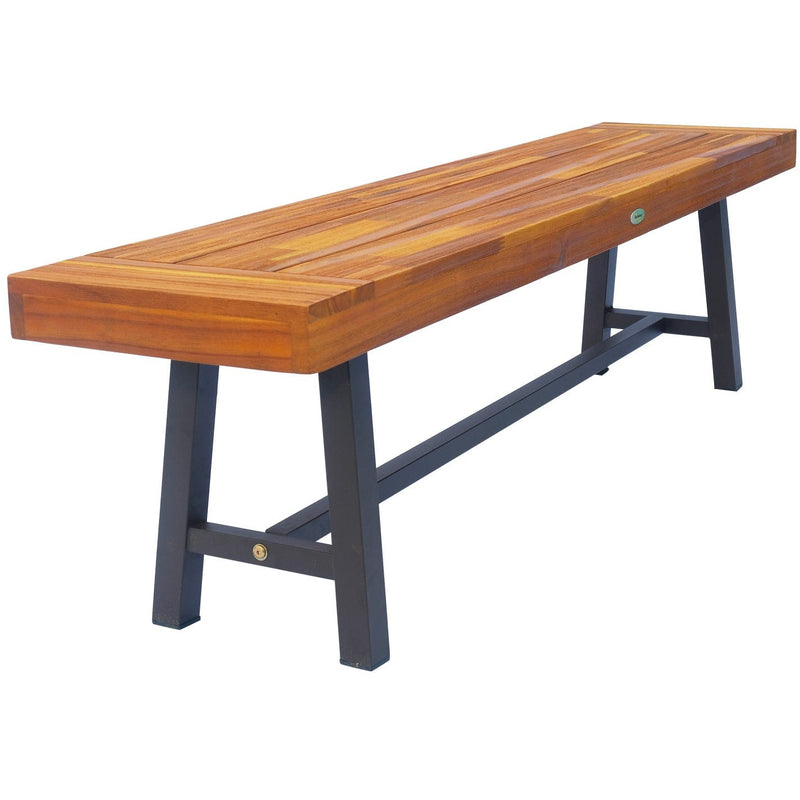 Outdoor Table and Bench Set, Acacia Wood