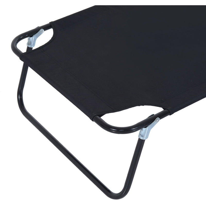 Folding Sun Lounger With Face Hole Outsunny
