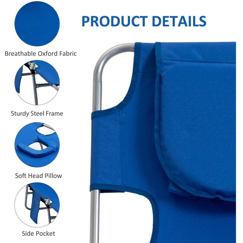 Sun Lounger With Face Hole Outsunny