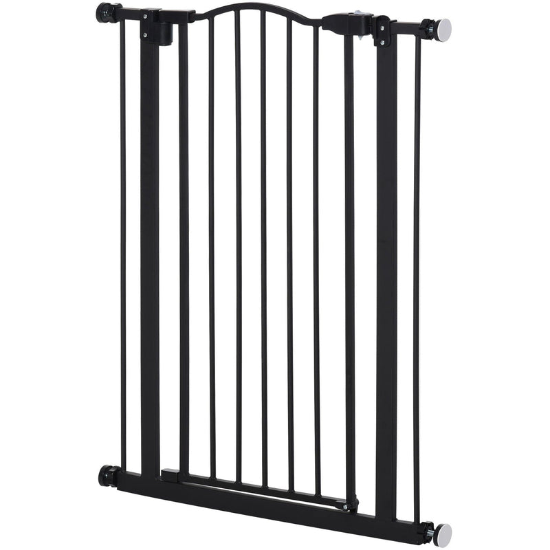 Safety Gate For Stairs, Auto-Close Door, 74-84cm, Black