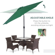 3m Tilting Garden Parasol with Crank Handle Outsunny