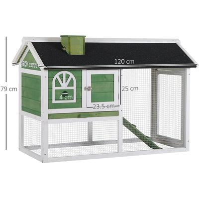 Wooden Rabbit House Pawhut