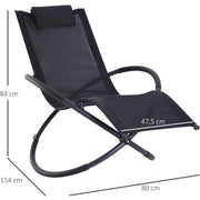 Grey Orbital Rocking Zero Gravity Chair Outsunny
