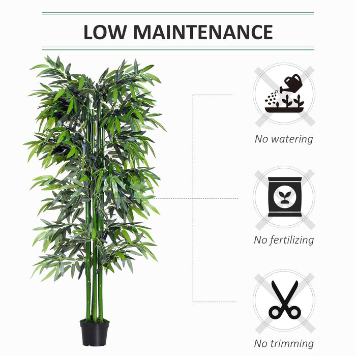 6ft Artificial Bamboo Tree, Greenery, Home/Office, Pot, 1.8M