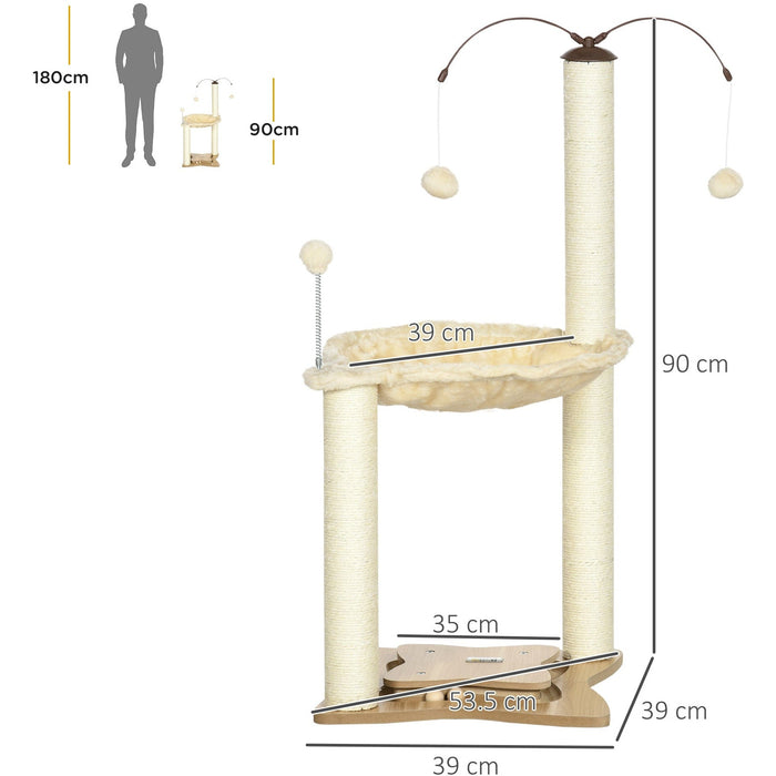 Cat Tree Tower With Sisal Rope Scratching Post