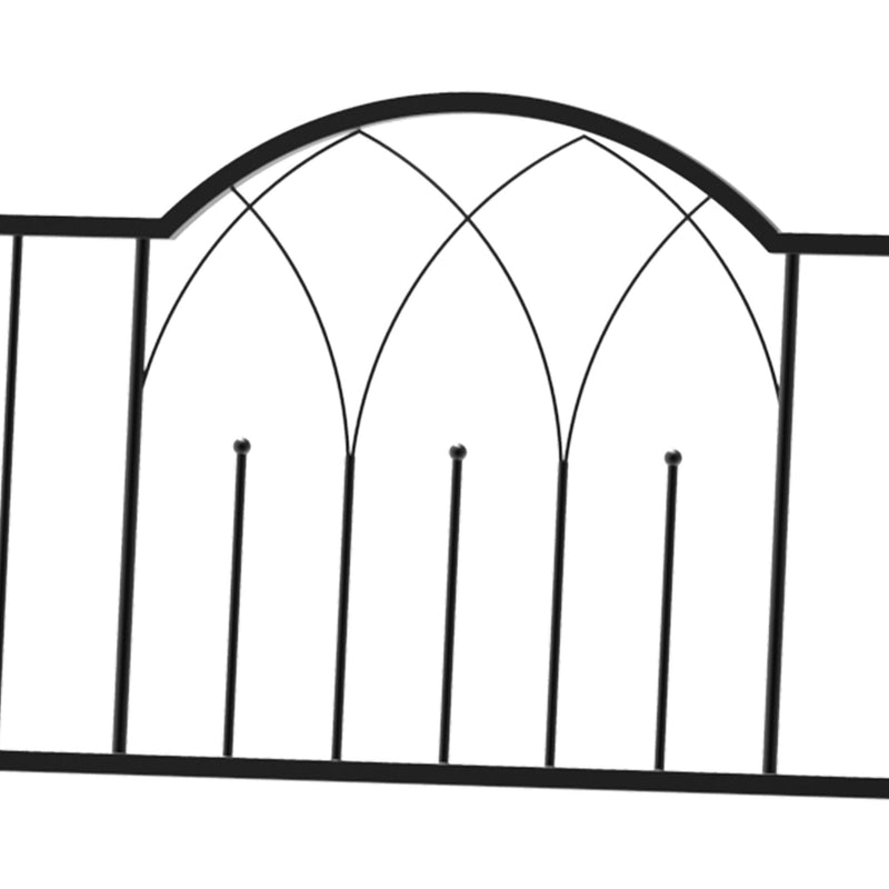 Vintage Garden Metal Arch Bench, Black