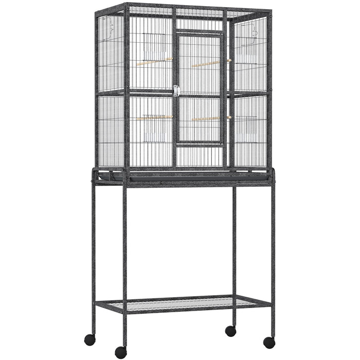 Bird Cage With Detachable Stand, Wheels, 162x81x48cm