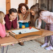 HOMCOM Mini Air Hockey Tabletop Game w/ 2 Pucks Pushers Fan Play Board Scoreboard Markings Portable Family Game Children Adults 8 Years+ Homcom