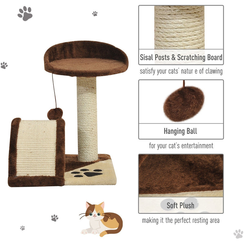 Cat Tree w/ Scratching Post, Activity Centre, Perch, Brown