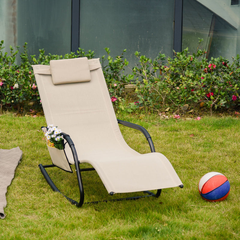 Rocking Garden Lounger Outsunny