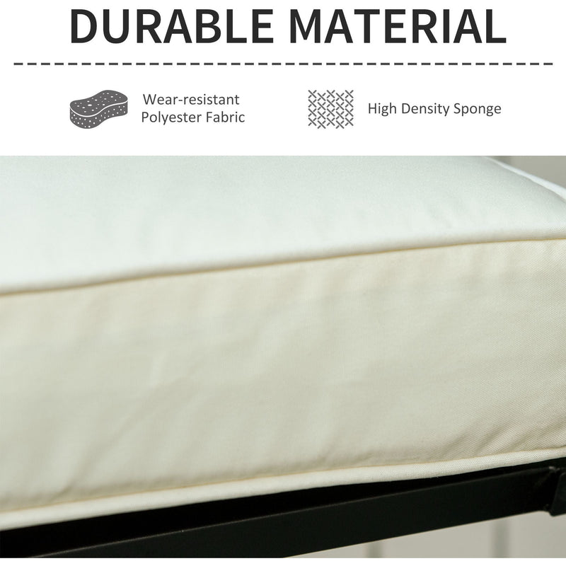 2-Seater Bench Cushion, 120x50x8cm, Indoor/Outdoor