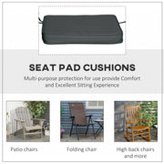 Outsunny 42x42cm Grey Chair Cushions (Set of 6) Outsunny