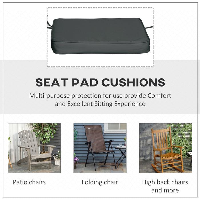 Outsunny 42x42cm Grey Chair Cushions (Set of 6)