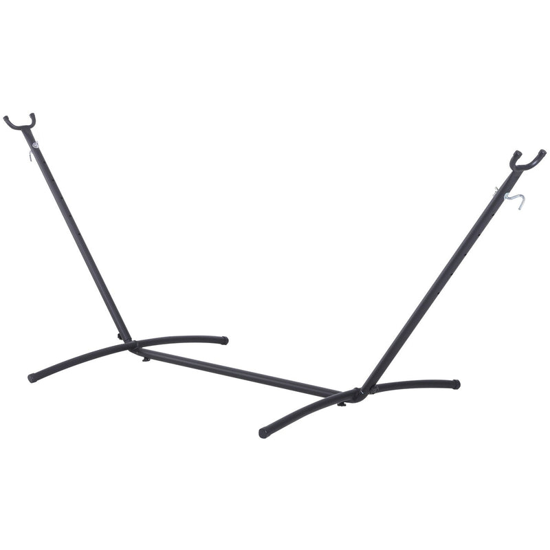 Hammock Stand for Outdoor Relaxation Anywhere in the Garden Adjustable Metal Black Outsunny