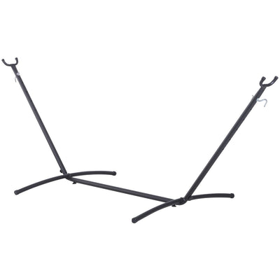 Hammock Stand for Outdoor Relaxation Anywhere in the Garden Adjustable Metal Black Outsunny