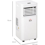 7000 BTU 4-in-1 Portable AC with Timer Homcom