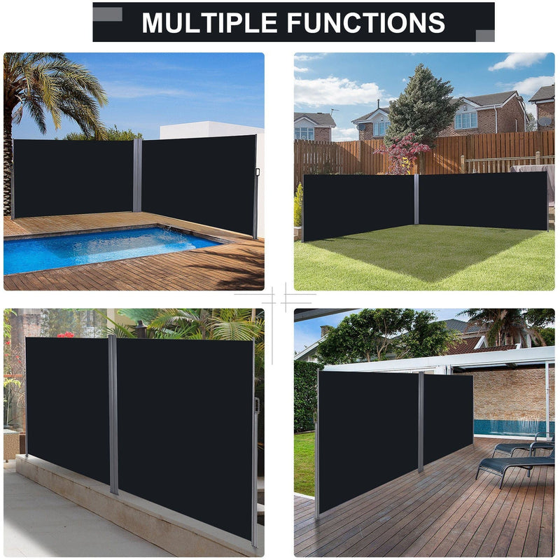 Double Pull Out Side Awning, 6 x 2m