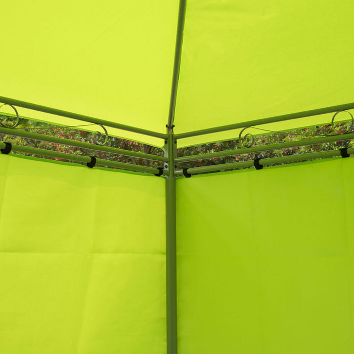 Garden Gazebo With Metal Frame, Water-Resistant, 3x3m, Green
