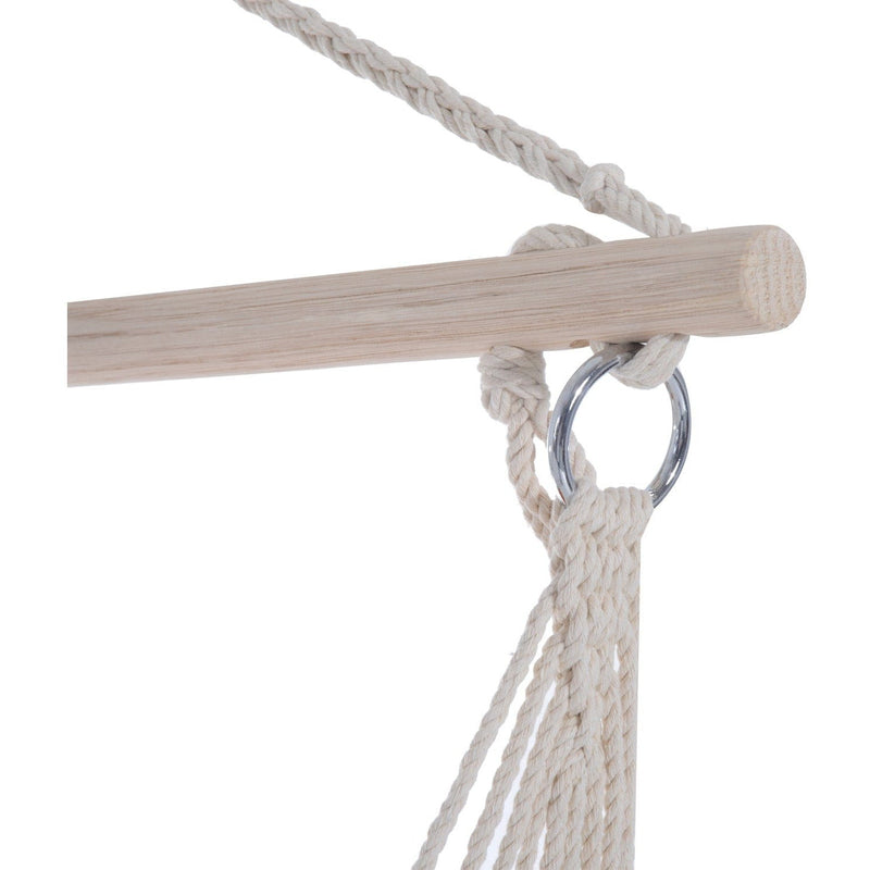 Outdoor Cushioned Hammock Chair, Wooden, Cotton Cloth