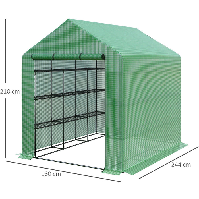 Walk In Greenhouse, Removable Cover, 244x180x210cm