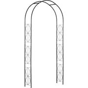 Garden Arch with Trellis for Climbing Plant Support and Tidy Walkways Matte Black Outsunny
