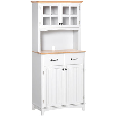 Modern Kitchen Cupboard, 2 Drawers, White Homcom