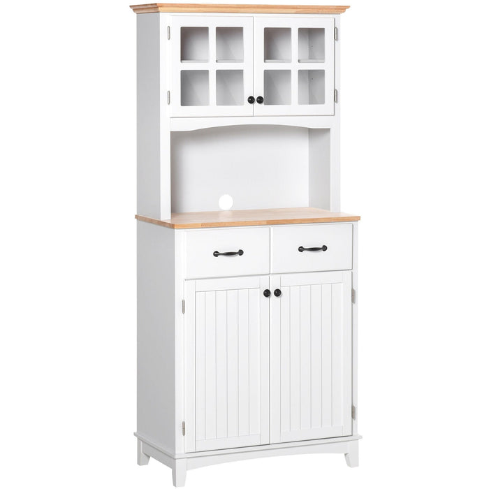 Modern Kitchen Cupboard, 2 Drawers, White