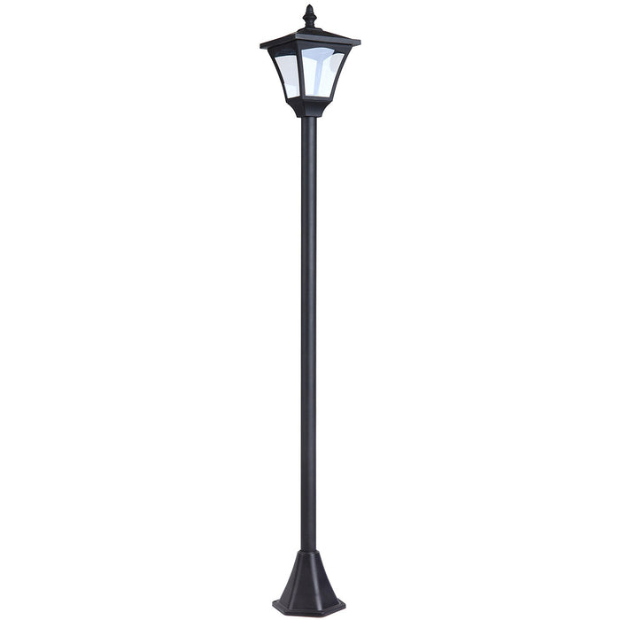 Solar Powered Garden Lamp Post - 1.2M - Black