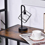 Industrial Style Side Table with Drawer, Shelf, Steel Frame Homcom
