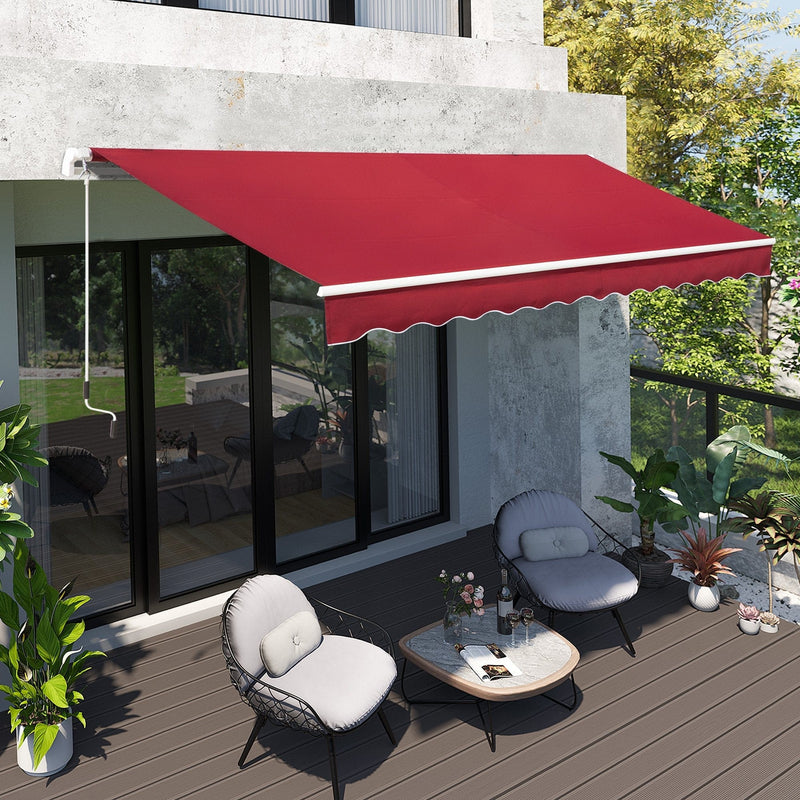 Awning Canopy Retractable, Manual Operation, 4x2.5m