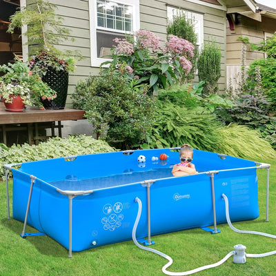 8ft Steel Frame Pool Set, Filter Pump, Rust Resistant Outsunny
