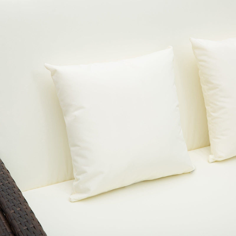 2 Seater Rattan Daybed Outdoor, Brown